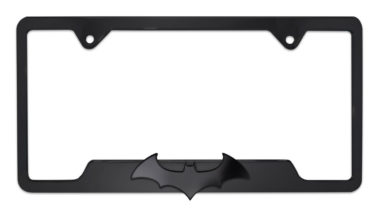 Batman Black Bat 3D Open Black License Plate Frame image