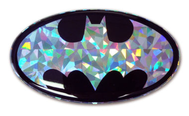 Batman Silver 3D Reflective Decal image