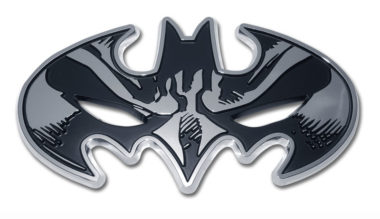 Batman Symbol Mask Chrome Emblem image