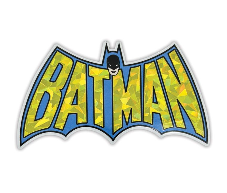 Batman Vintage Blue and Yellow Reflective Decal