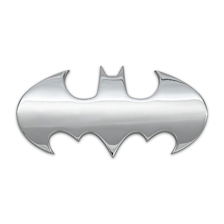 Batman Chrome Bat Symbol Metal Emblem