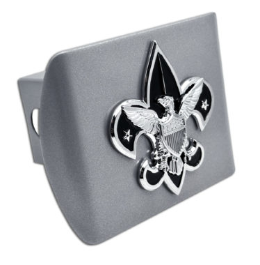 Boy Scouts of America Black on Brushed Hitch Cover