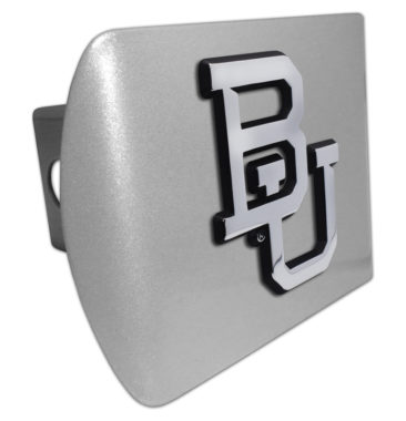 Baylor University Emblem on Brushed Hitch Cover