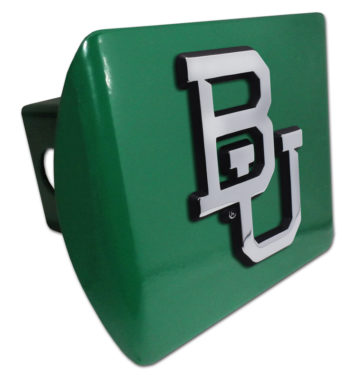 Baylor University Emblem on Green Hitch Cover