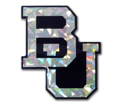 Baylor Silver 3D Reflective Decal