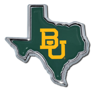 Baylor University Texas Shape Color Chrome Emblem
