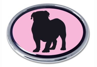 Bulldog Pink Chrome Emblem