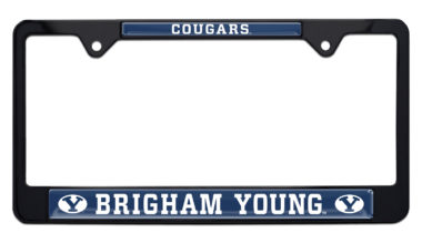 Brigham Young University Cougars Black License Plate Frame