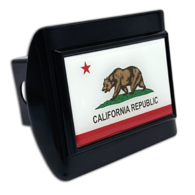 California Flag Black Hitch Cover