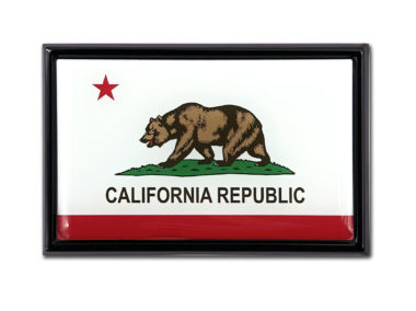 California Flag Black Metal Car Emblem image