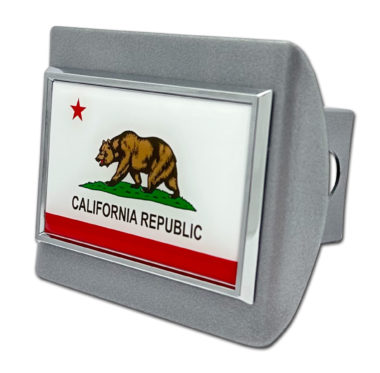 California Chrome Flag Brushed Chrome Hitch Cover image