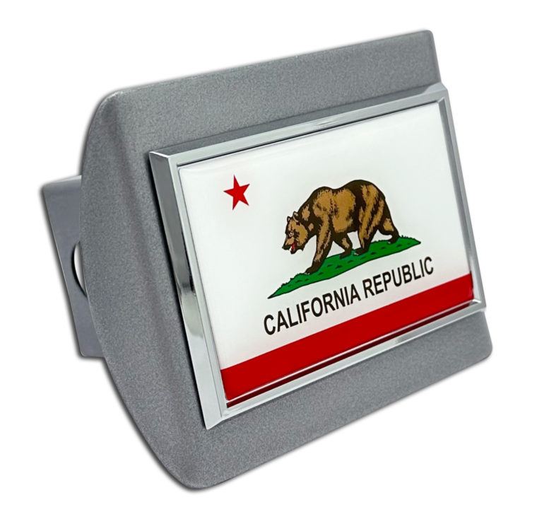 California Brushed Chrome Hitch Cover