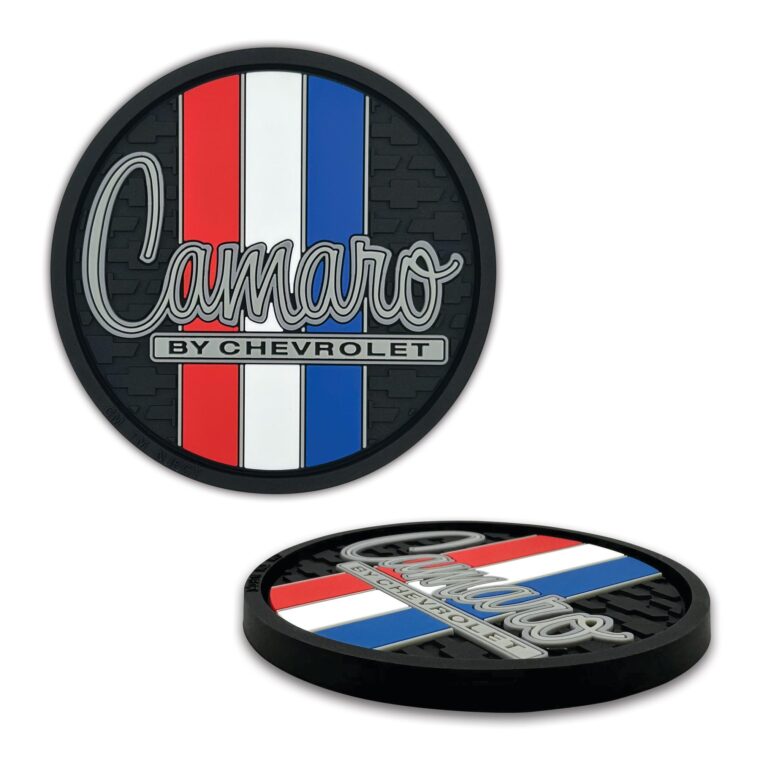 Camaro Rally Stripe 2-Pack Silicone Car Coasters