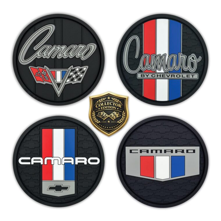 Camaro Heritage Collectors Pack 4-Pack Silicone Car Coasters