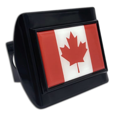 Canada Flag Black Hitch Cover