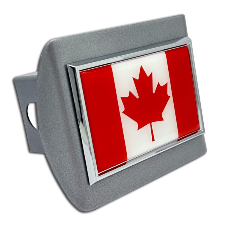 Canada Brushed Chrome Hitch Cover