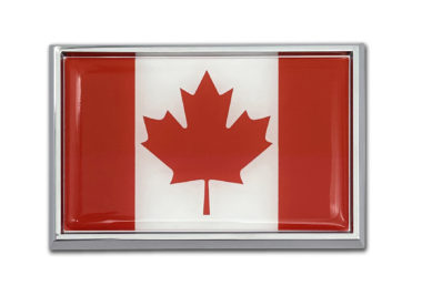 Canadian Flag Chrome Emblem