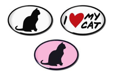 I Love My Cat 3D Decal 3-Pack