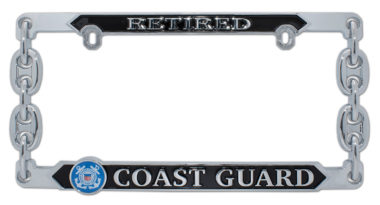 Coast Guard Retired 3D License Plate Frame