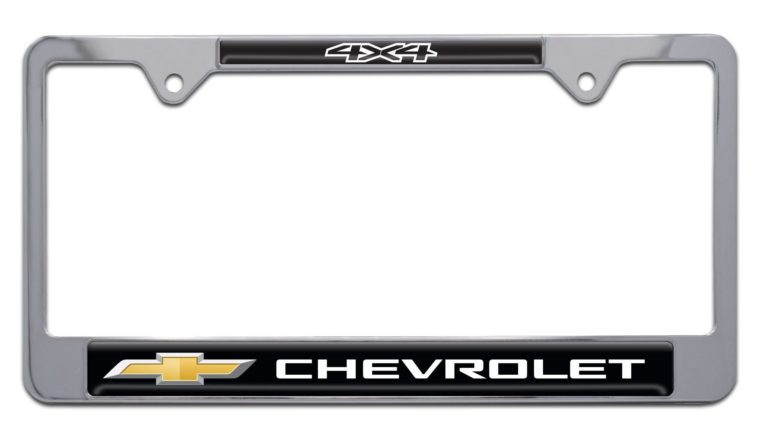 Chevy 4x4 Chrome License Plate Frame