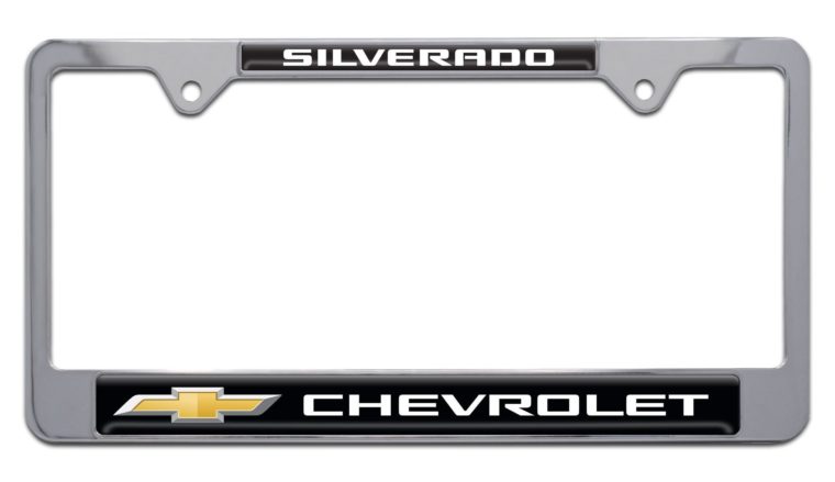 Chevy Silverado Chrome License Plate Frame