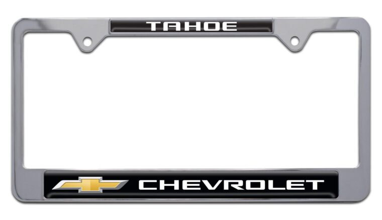 Chevrolet Tahoe Chrome Metal License Plate Frame