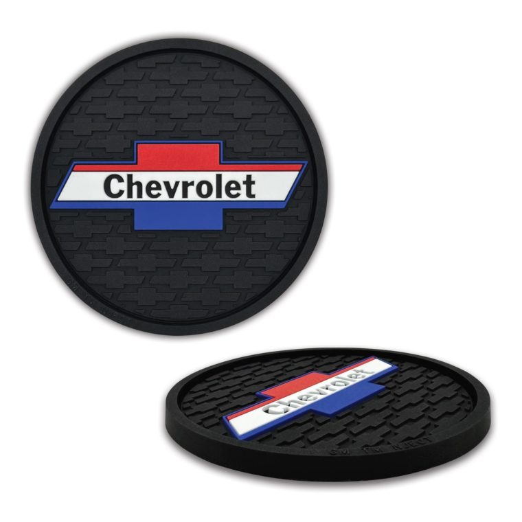 Chevrolet Vintage Red White Blue Silicone Car Coasters