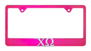 Chi Omega Pink License Plate Frame image