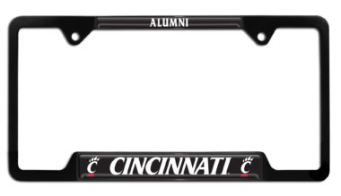 Cincinnati Bearcats Alumni Black Open Corner License Plate Frame