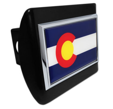 Colorado Flag Black Hitch Cover image