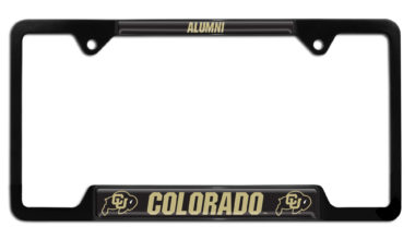 Colorado Buffaloes Alumni Black Open Corner License Plate Frame