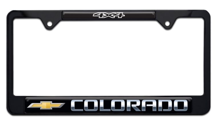 Colorado 4x4 Black License Plate Frame