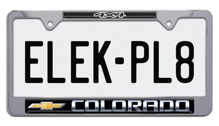 Colorado 4x4 Standard Chrome License Plate Frame