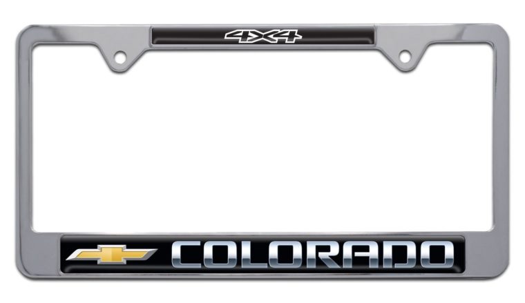 Colorado 4x4 Chrome License Plate Frame