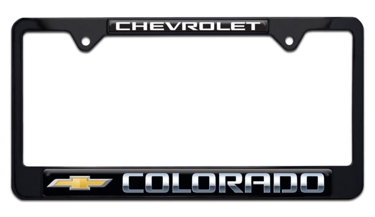 Colorado Chevy Black License Plate Frame