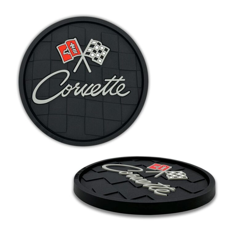 Chevrolet Corvette Sting Ray 2-Pack Silicone Car Coasters