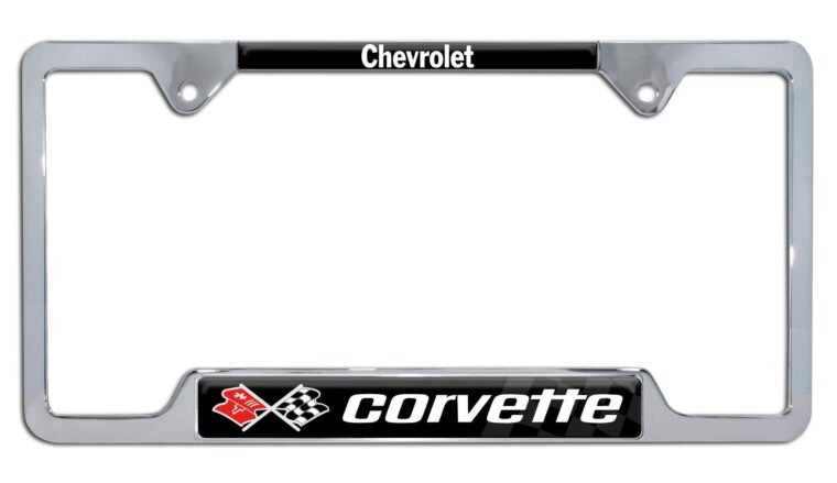 Corvette 1968 Chrome Open License Plate Frame