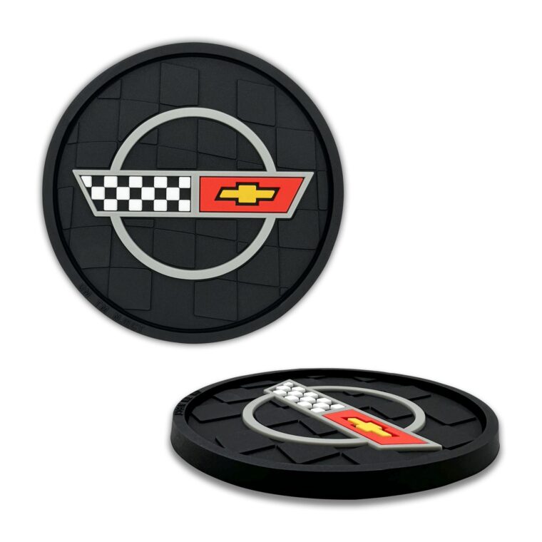 Corvette Heritage 2-Pack Silicone Car Coasters