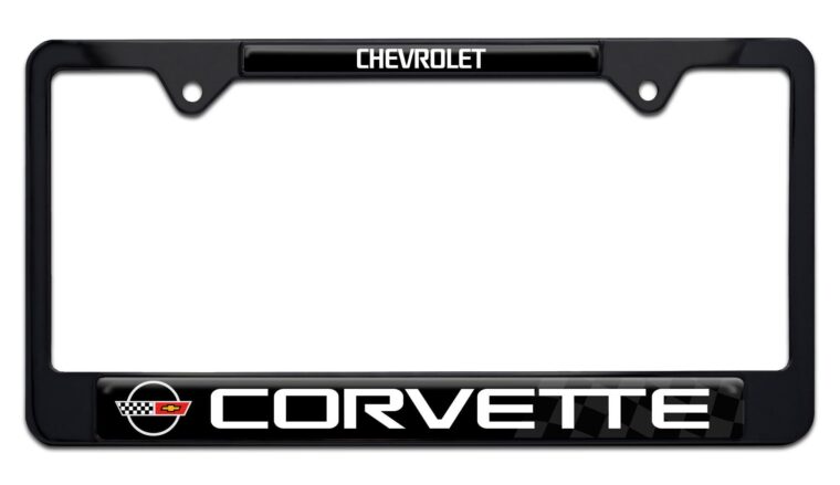 Corvette 1982 Black License Plate Frame