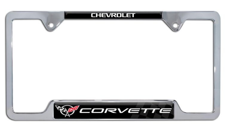 Corvette 1997 Chrome Open License Plate Frame