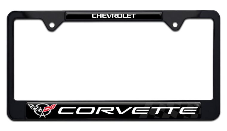 Corvette 1997 Black License Plate Frame