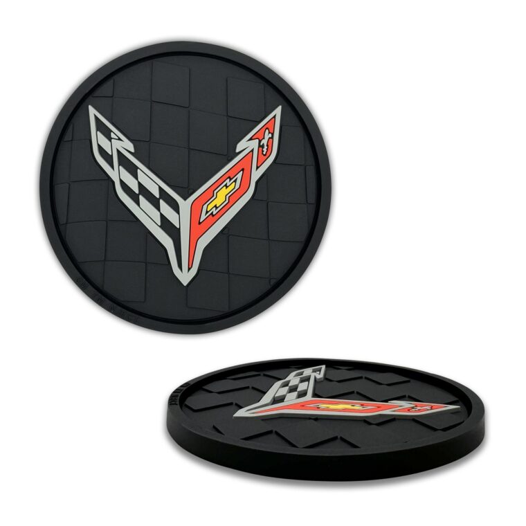 Corvette Modern 2-Pack Silicone Car Coasters
