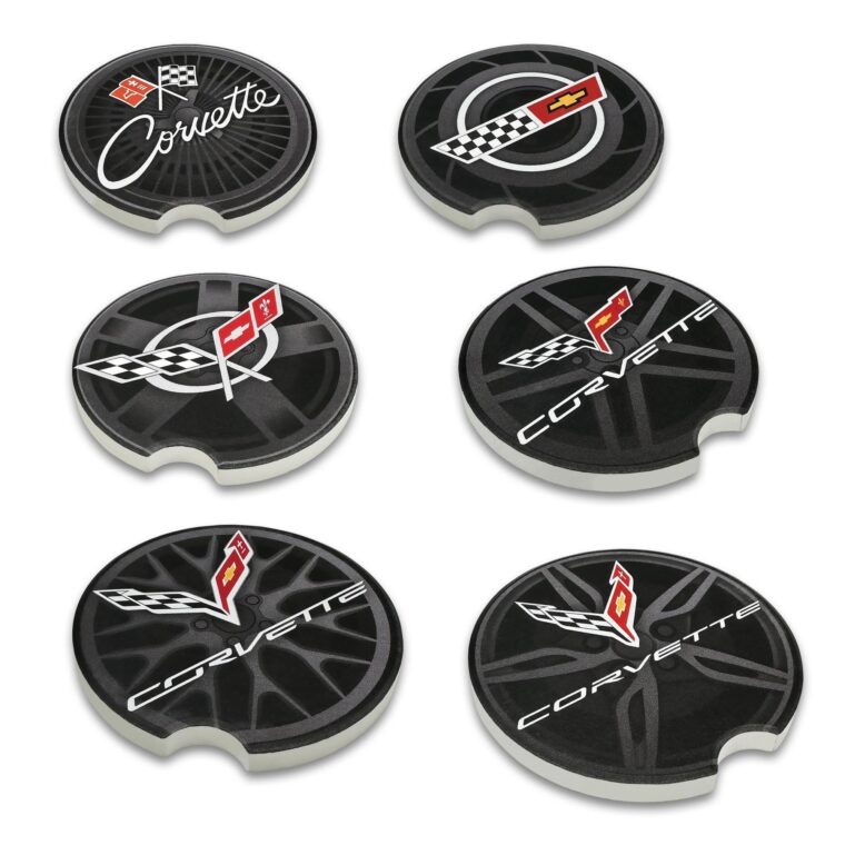 Corvette Evolution Collectors Set Ceramic Car Coasters – 6 Pack