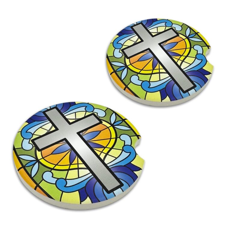 Grace Cross Ceramic Coaster 2 Pack image