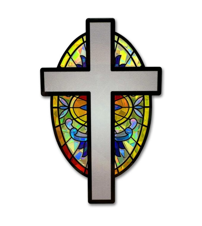 Christian Cross Glory Reflective Decal