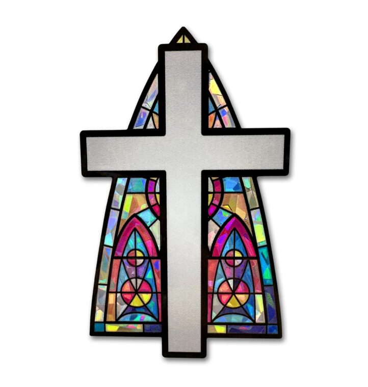 Christian Cross Blessed Reflective Decal