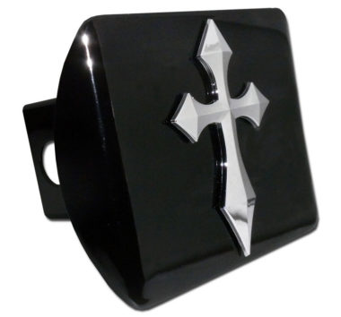 Pointed Cross Emblem on Black Hitch Cover image