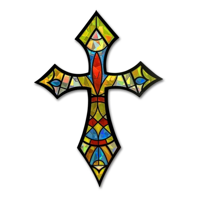 Christian Cross Mercy Reflective Decal