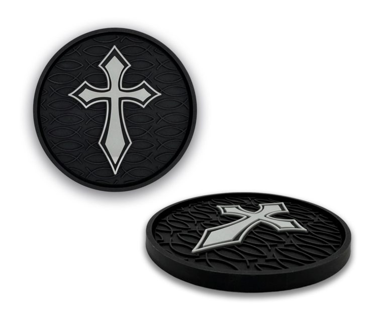 Pointed Cross Silicone Car Coasters