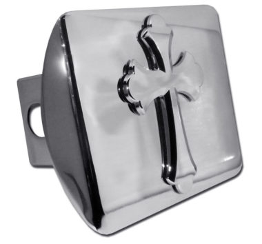 Scalloped Cross Chrome Hitch Cover image